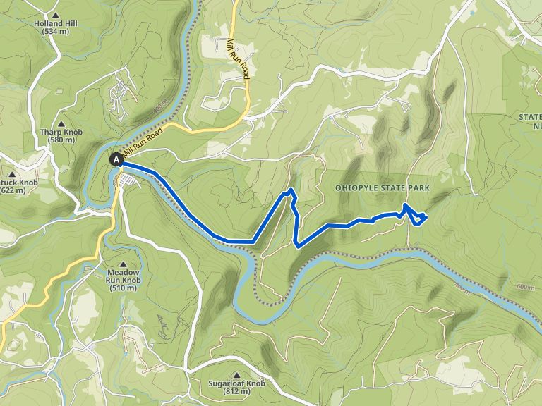 Ohiopyle to Bidwell via Laurel Highlands Hiking Trail — Ohiopyle State